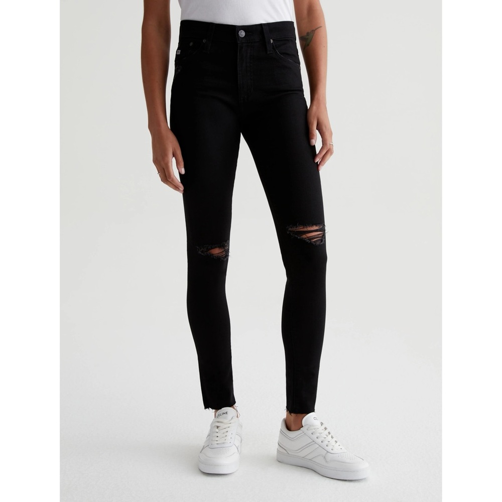 AG Adriano Goldschmied The Legging Ankle Super Skinny Ankle Black Jean